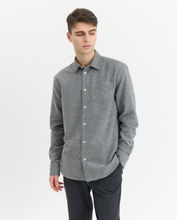 Bob Structured Shirt Premium Grey Melange