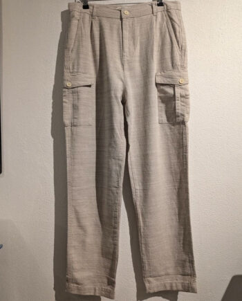 Braga Structured Linen Pants Ecru