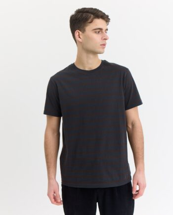 Fabian Striped Tee Jet Black