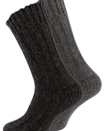 Alpaka Uldsokker   Grå Farver  Grovstrikket   -pak 35-38