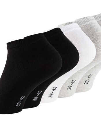 Ankelstrømper   Bomuld   -pak  Sort Hvid Grå 35-38