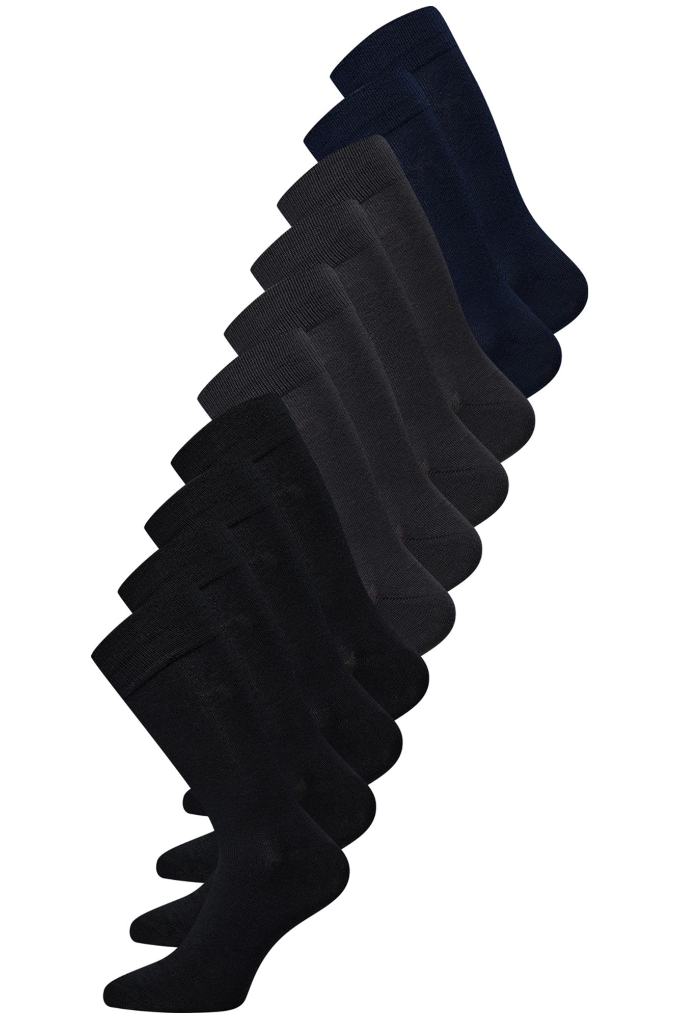 Bambus Strømper 10-pak  Claudio  Sort Navy Grå 40-47