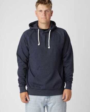 Basic Hoodie  Meleret Blå Xs
