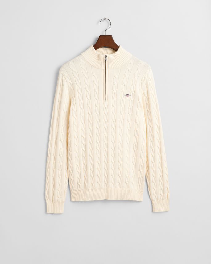 Cotton Cable Half Zip