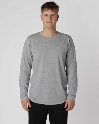 Essential Langærmet  -shirt Oxford Grey