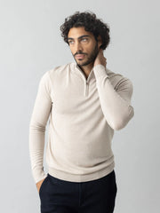Mmgadam Soft Zip Turtle Neck Knit