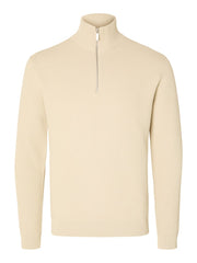 Slhdane Ls Knit Structure Half Zip Noos