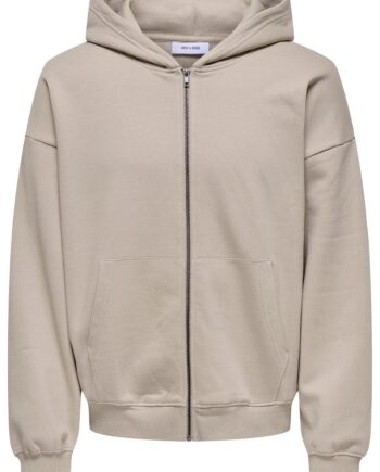 Turner Zip-up Hoodie Beige  Only   Sons