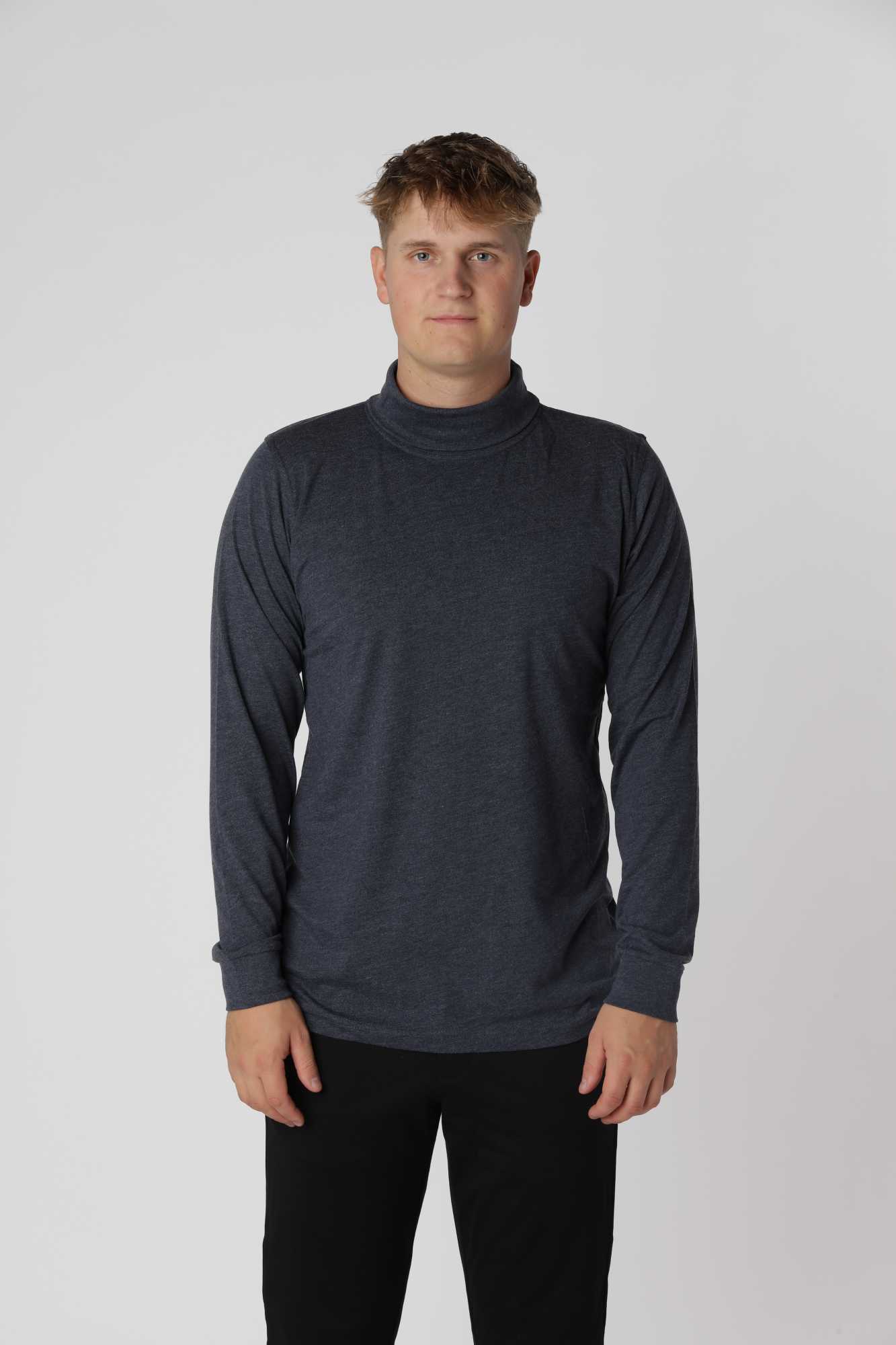 Turtleneck -shirt Classic Meleret Blå