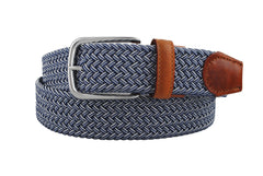 6807 35 Belt  Blue White Ribbon