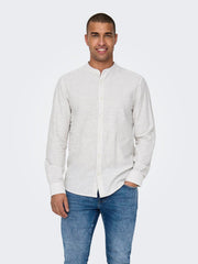 Onscaiden Life Ls Mao Stripe Linen Noos