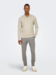 Onscooper Reg Ls 12 Half Zip Polo Noos