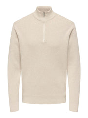 Onsting Life Reg Half Zip Knit Noos
