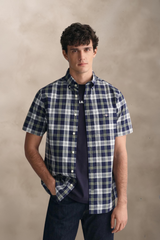 Reg Poplin Check Ss Shirt