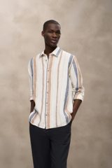 Slhrelax-linen Wide Stripe