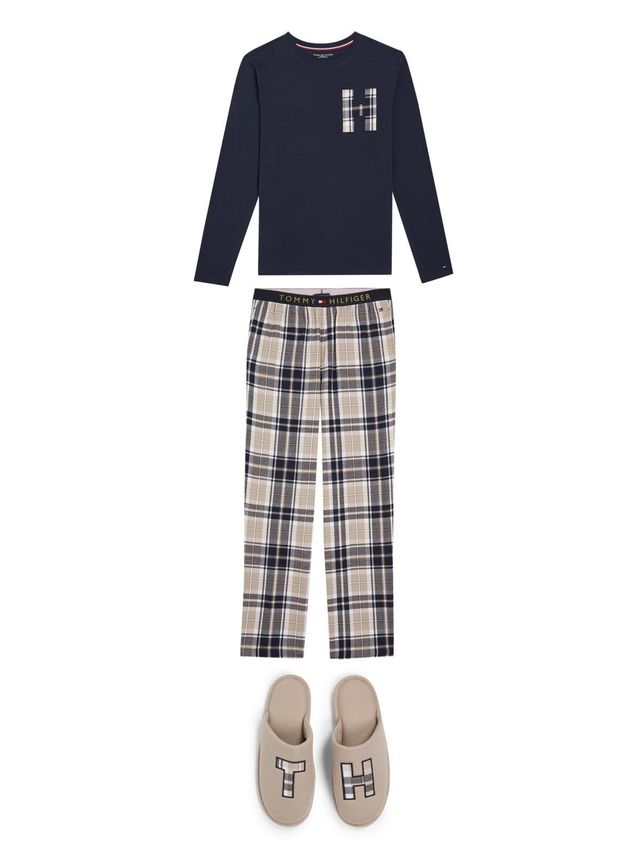 Ls Pant Slippers Set Flannel