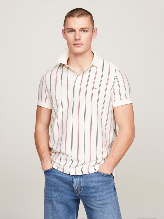 Vertical Stripe Reg Polo