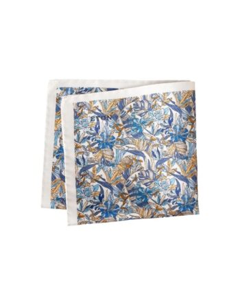 Tropical Floral Silk Twill Pocket Square