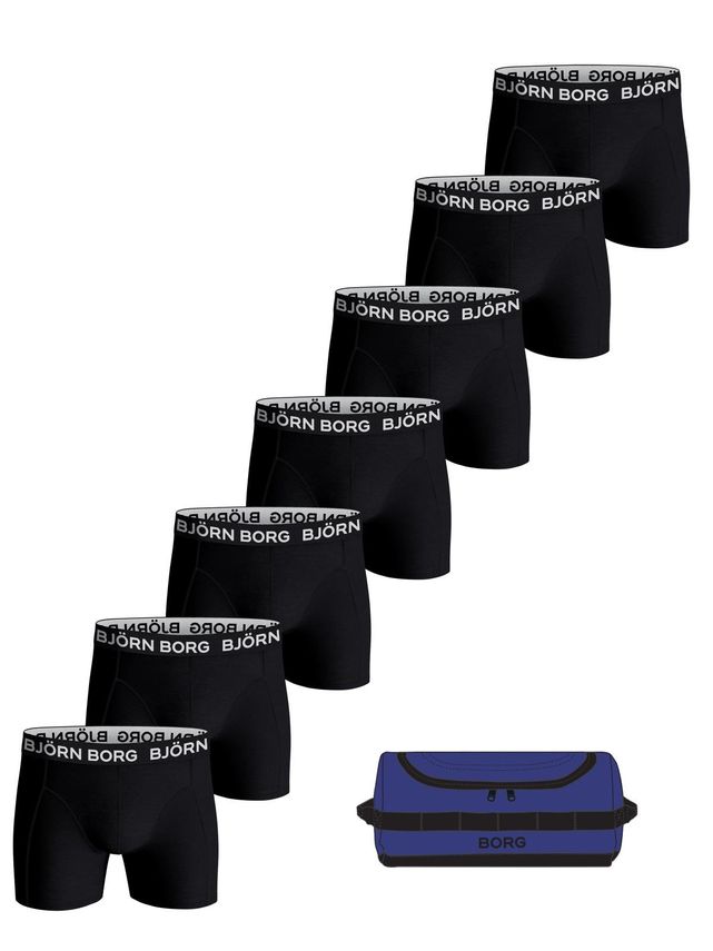 Cotton Stretch Boxer Wash Bag 7p Multipack