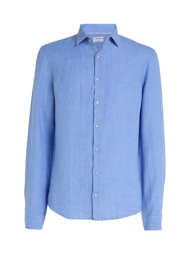 Linen Stripe Slim Shirt