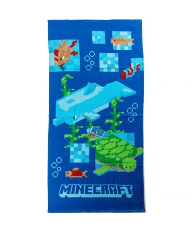Minecraft Aquatic Håndklæde 70x140cm