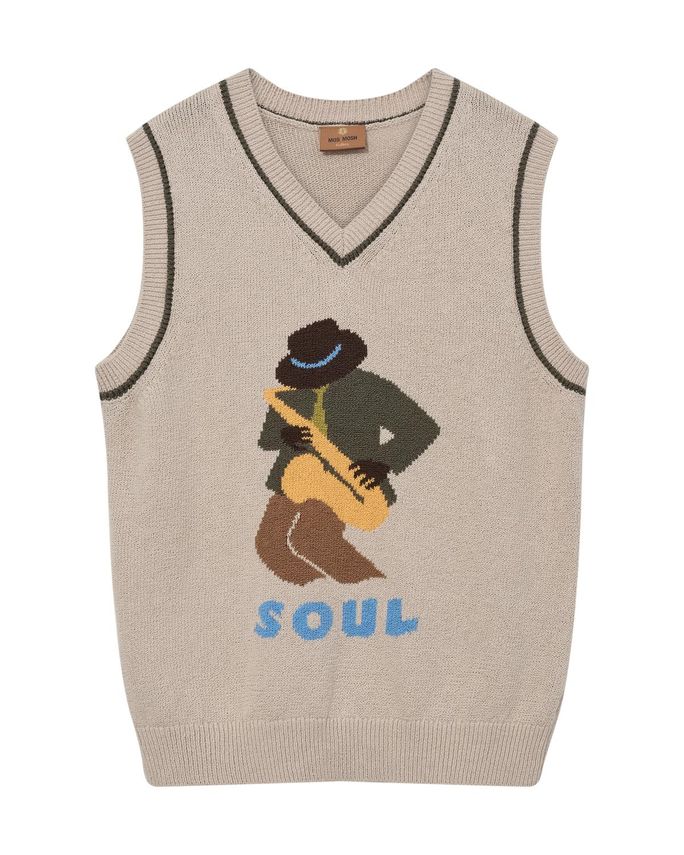 Mmgjazz Intarsia Knit Vest