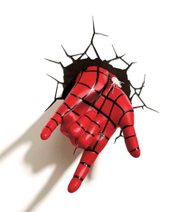 Spiderman 3d Hånd Lampe Marvel