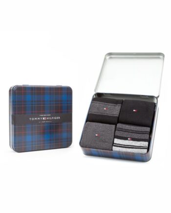 Th Men Sock 4p Stripe Tin Gift