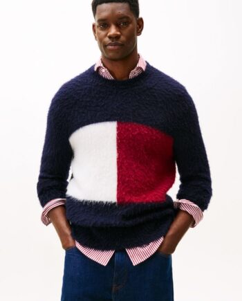 Alpaca Blend Big Flag Crew Neck