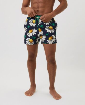 Borg Print Swim Shorts  Bb Summer Leafs