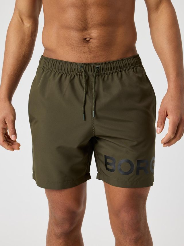 Borg Swim Shorts Bone White