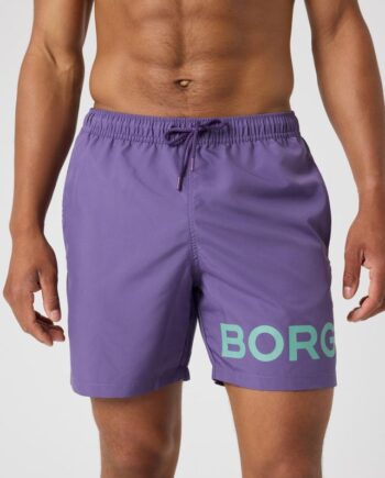 Borg Swim Shorts  Bone White