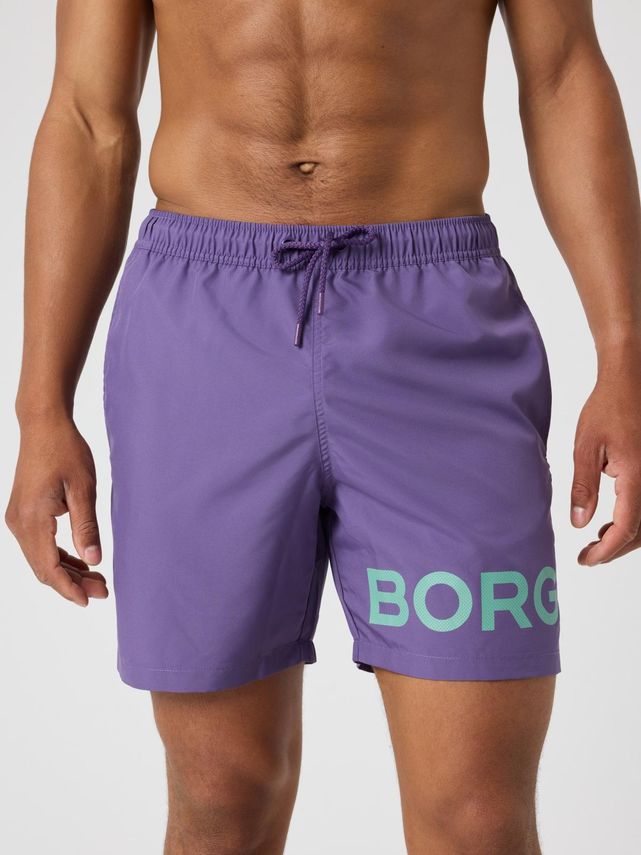 Borg Swim Shorts Bone White