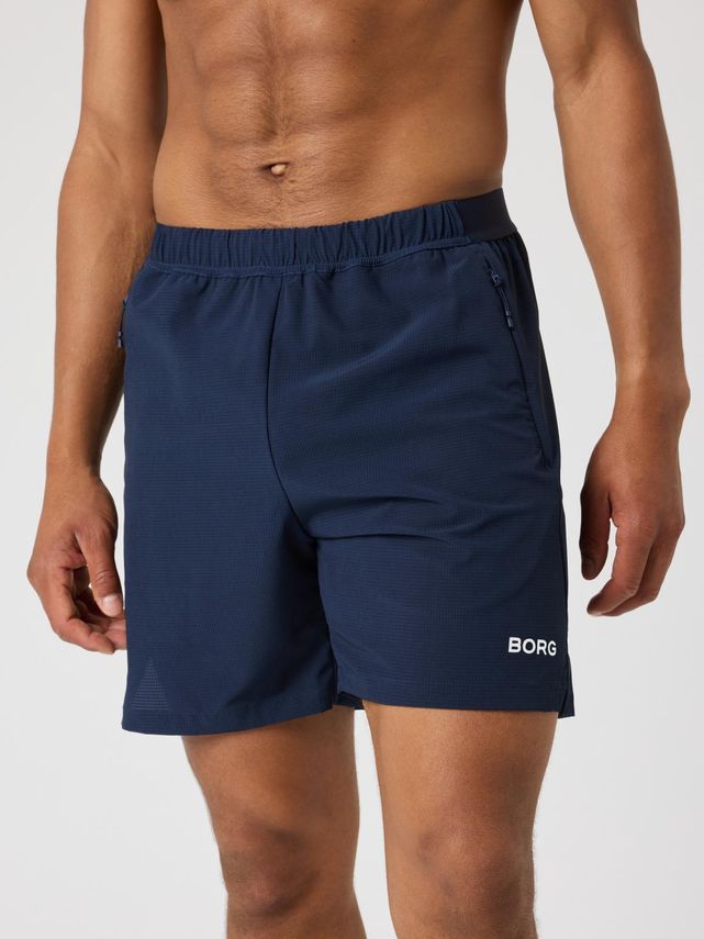 Borg Zip Shorts Brushed Nickel