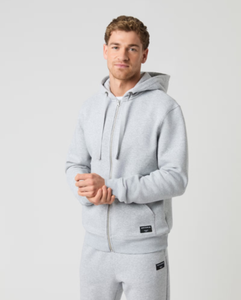 Centre Zip Hoodie  Egret