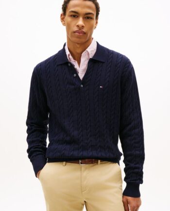 Classic Cotton Cable Ls Polo