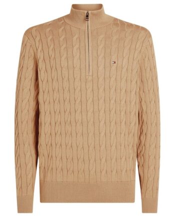 Classic Cotton Cable Zip Mock