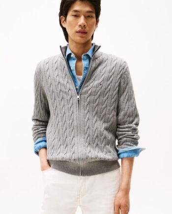 Classic Cotton Cable Zip Through