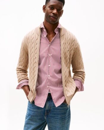 Classic Cotton Cable Zip Through