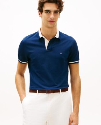Contrast Collar Block Reg Polo