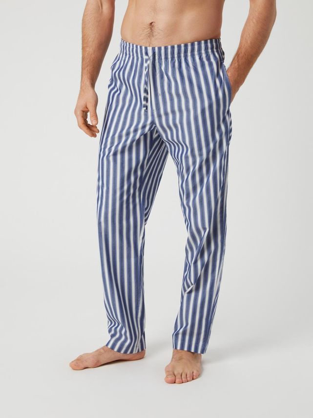 Core Woven Pyjama Pants  Bb Blue Poplin Stripe