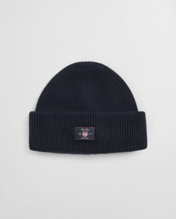 Cotton Blend Ribbed Beanie