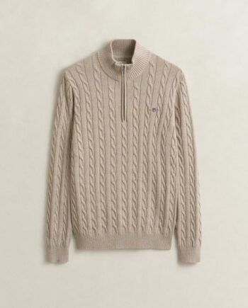 Cotton Cable Half Zip