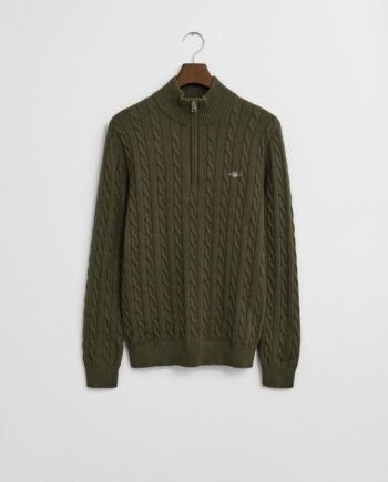 Cotton Cable Half Zip