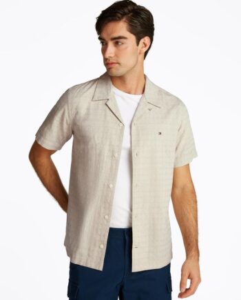 Cotton Linen Dobby Ss Rf Shirt