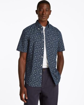 Cotton Linen Paisley Rf Ss Shirt