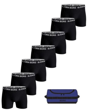 Cotton Stretch Boxer   Wash Bag 7p  Multipack