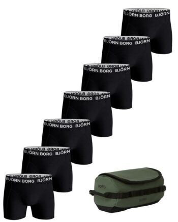 Cotton Stretch Boxer   Wash Bag 7p  Multipack