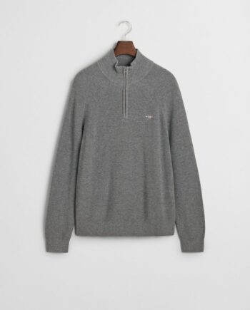 Cotton Wool Rib Half Zip