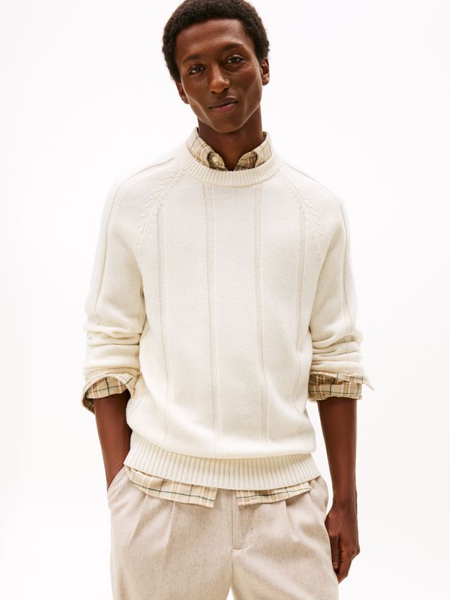 Dc Textured Stripe Crewneck